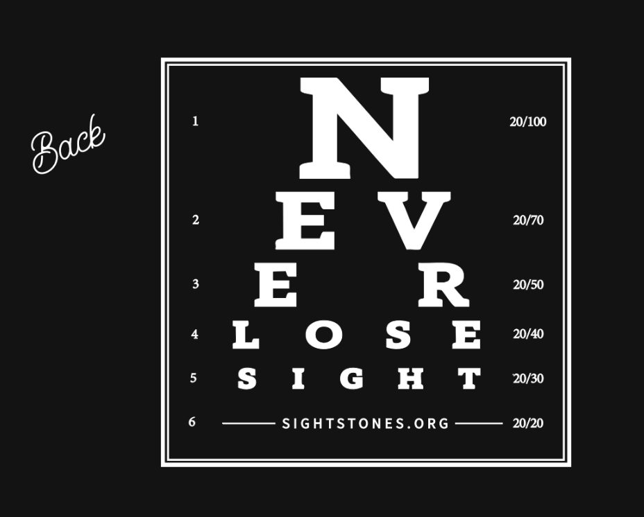 Never Lose Sight Book Launch T-Shirt — Men’s Sizing