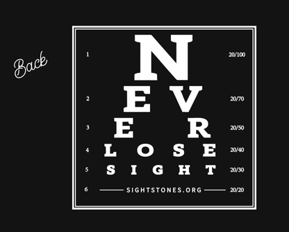Never Lose Sight Book Launch T-Shirt — Men’s Sizing